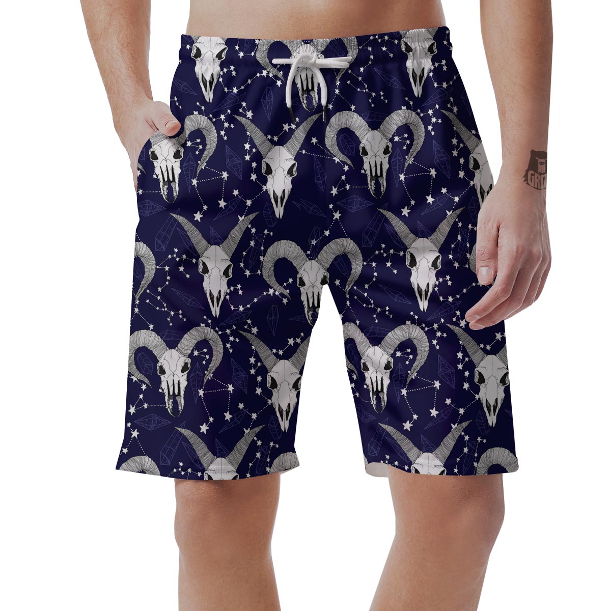 Capricorn Astrology Magic Witch Men's Shorts-grizzshop