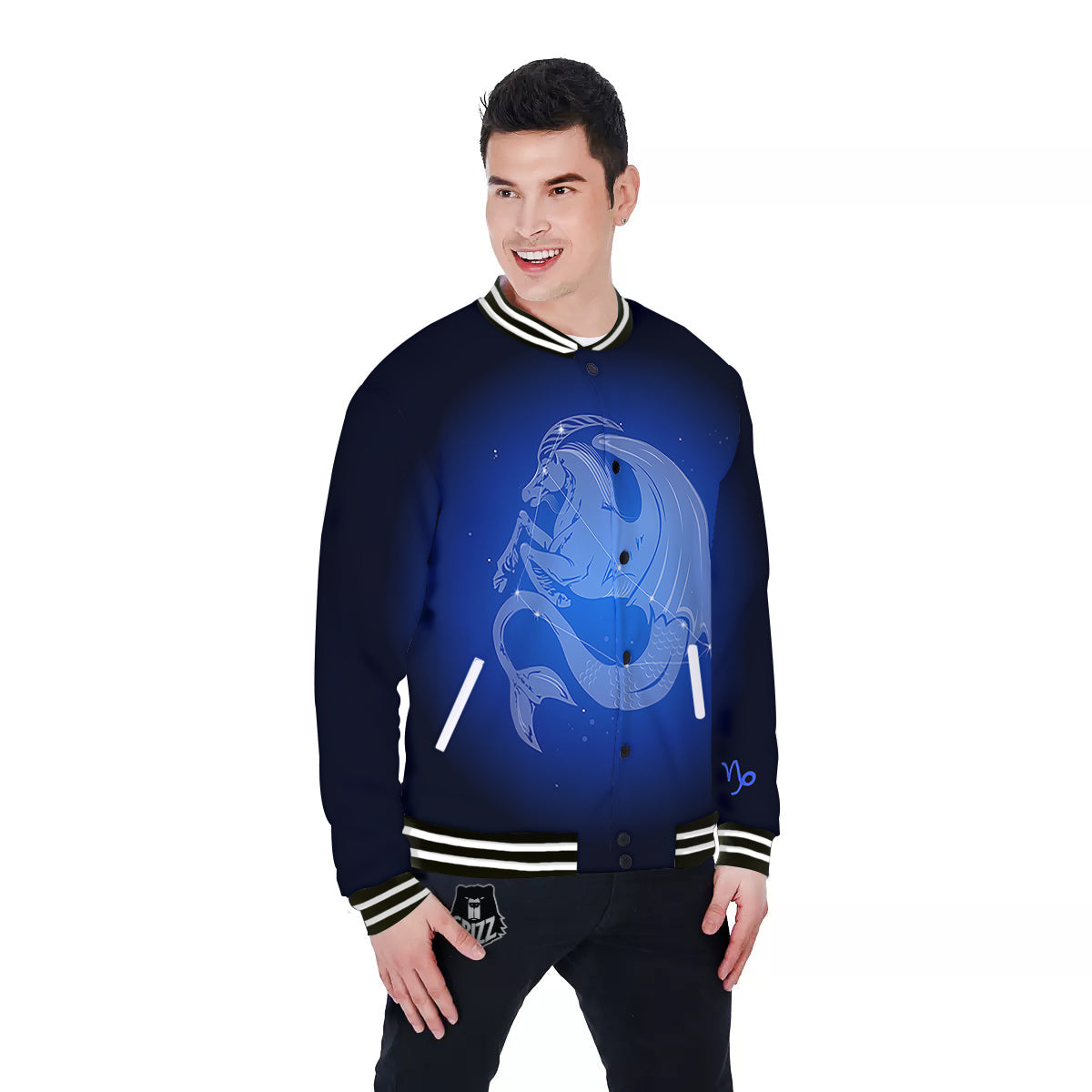 Capricorn Constellation Print Baseball Jacket-grizzshop