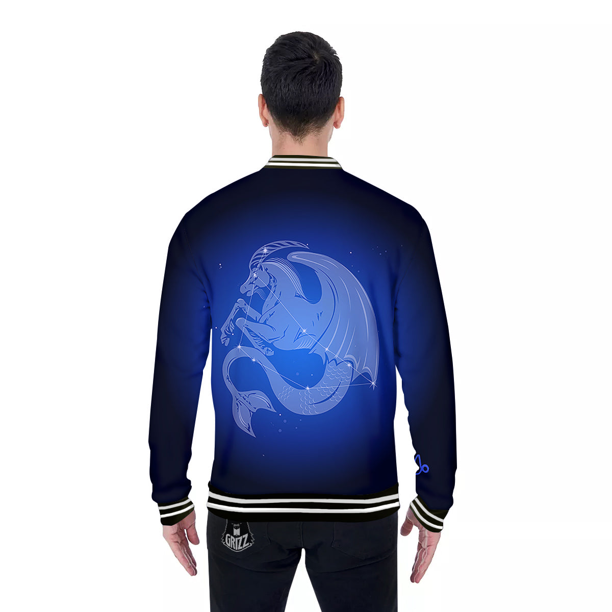 Capricorn Constellation Print Baseball Jacket-grizzshop