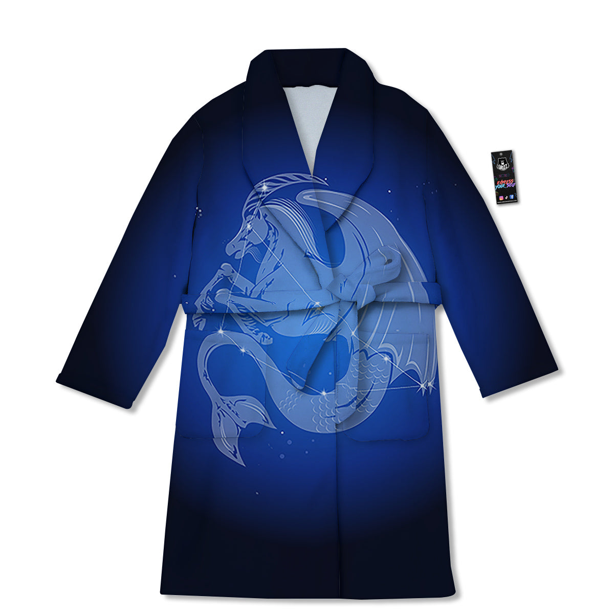 Capricorn Constellation Print Bathrobe-grizzshop