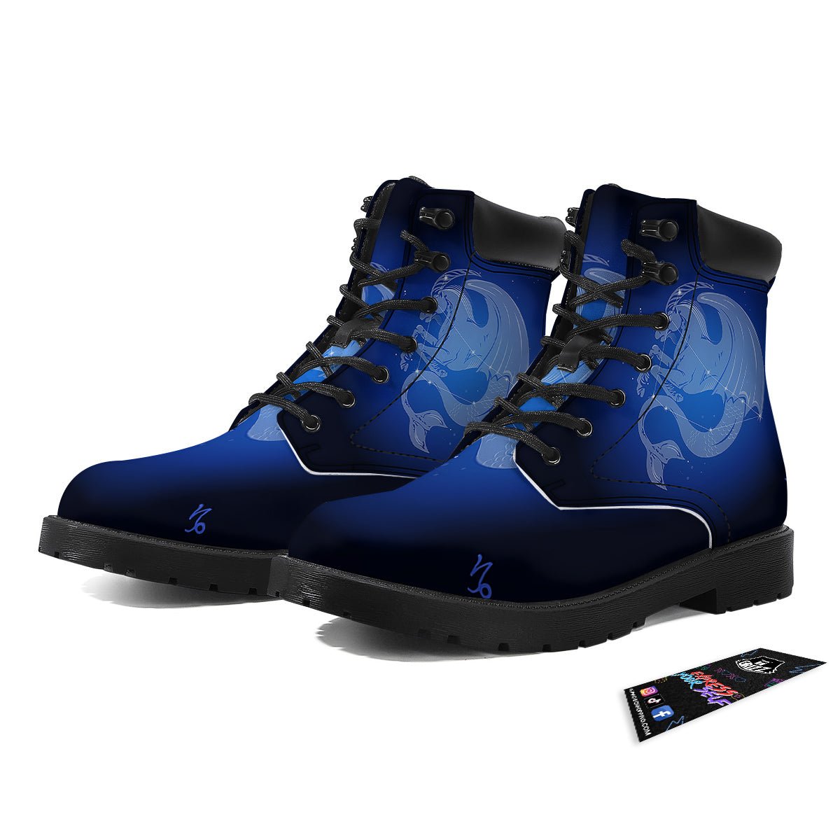 Capricorn Constellation Print Boots-grizzshop