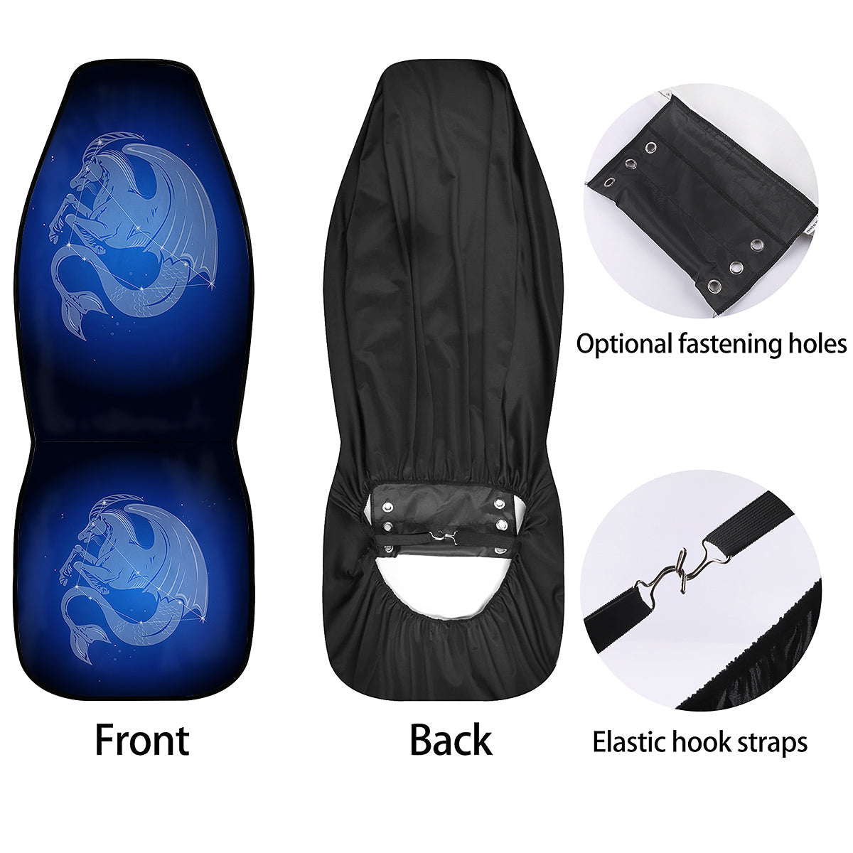 Capricorn Constellation Print Car Seat Covers-grizzshop