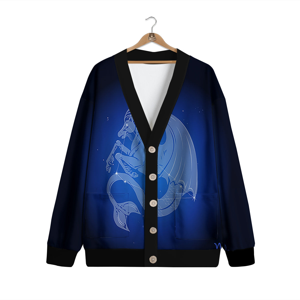 Capricorn Constellation Print Cardigan-grizzshop