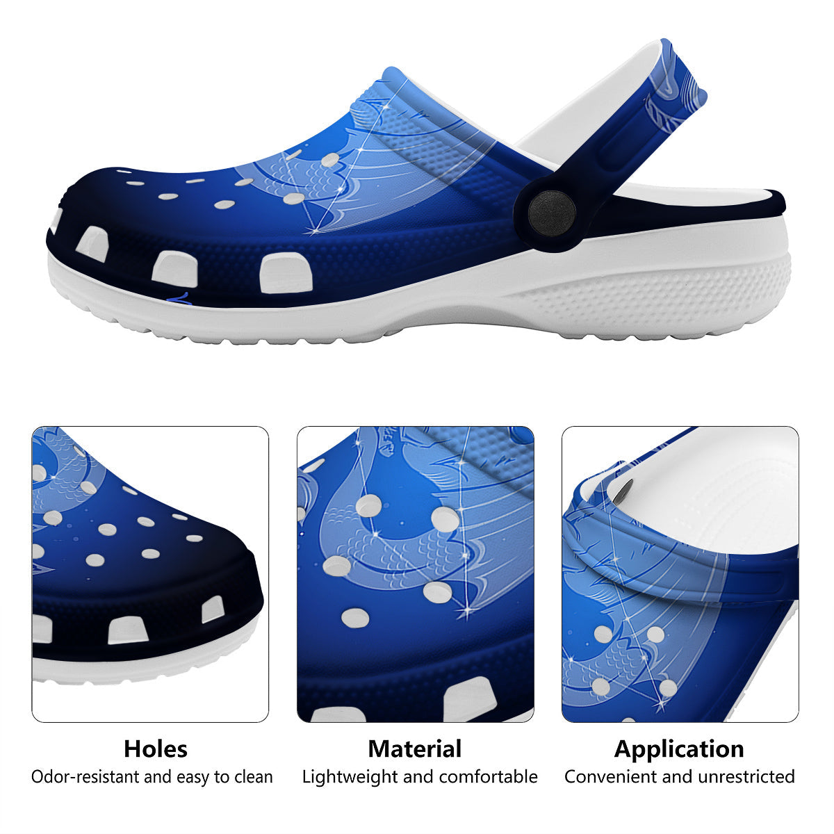 Capricorn Constellation Print Clog-grizzshop