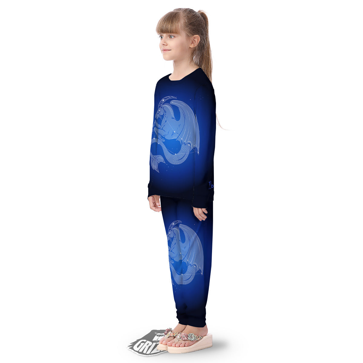 Capricorn Constellation Print Kid's Pajamas-grizzshop