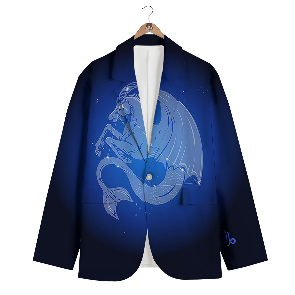 Capricorn Constellation Print Men's Blazer-grizzshop