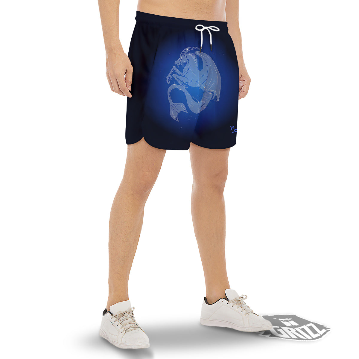 Capricorn Constellation Print Men's Gym Shorts-grizzshop