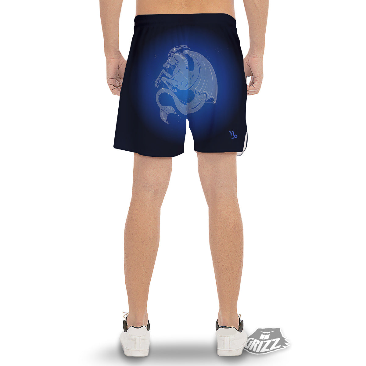 Capricorn Constellation Print Men's Gym Shorts-grizzshop
