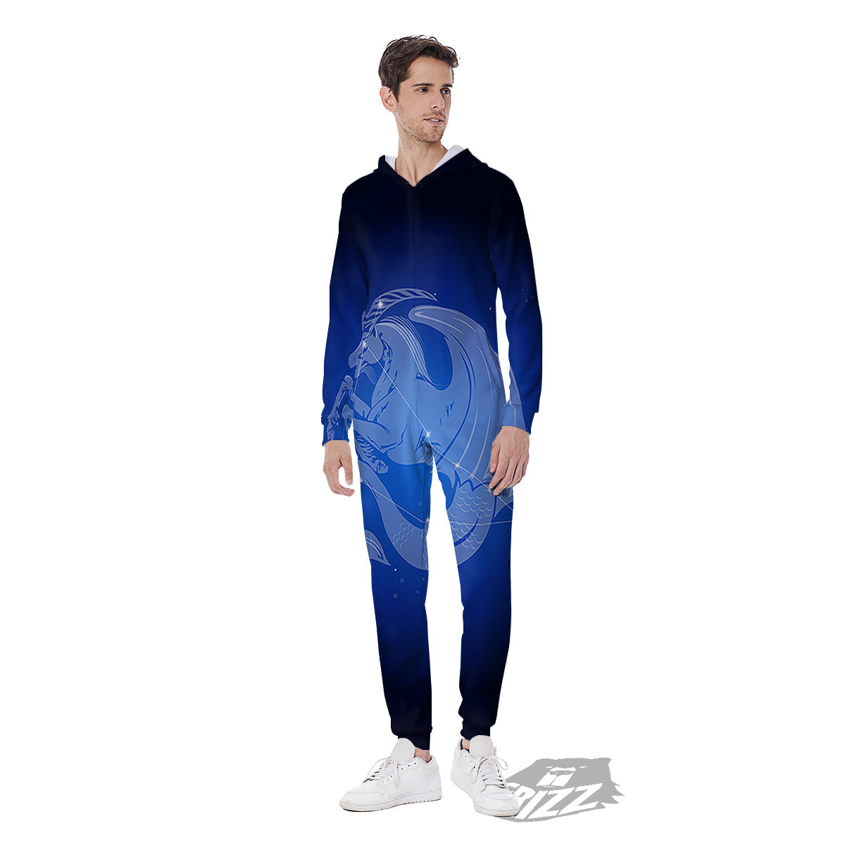 Capricorn Constellation Print Men's Jumpsuit-grizzshop