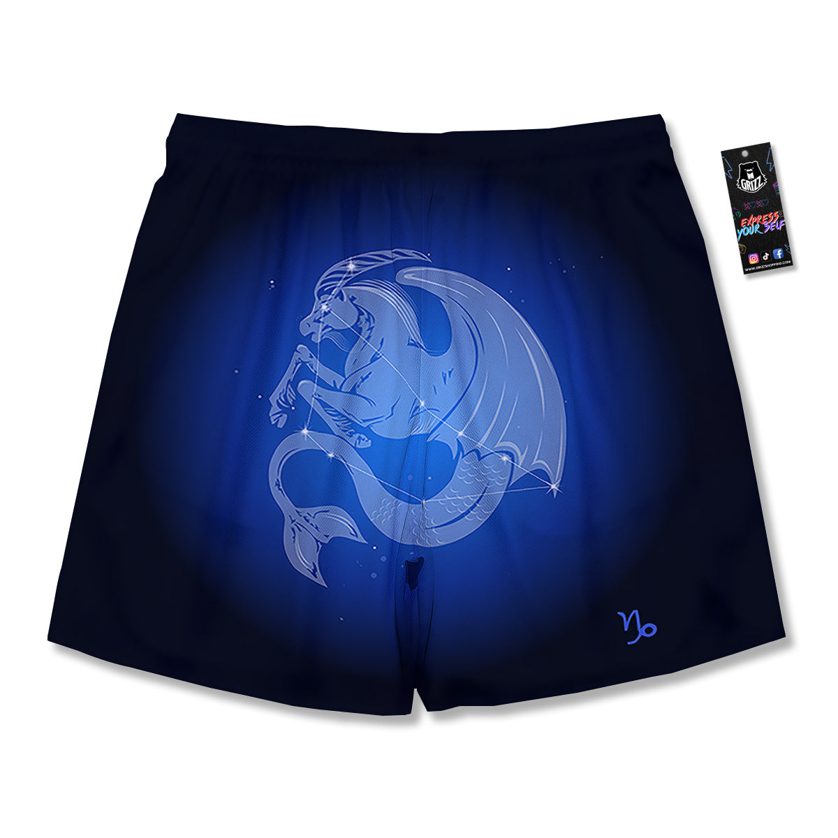 Capricorn Constellation Print Men's Running Shorts-grizzshop