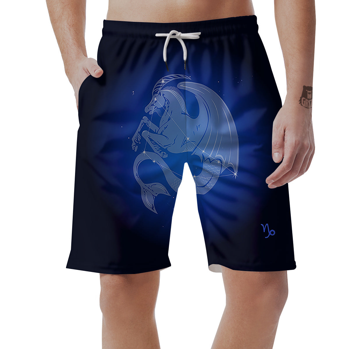 Capricorn Constellation Print Men's Shorts-grizzshop
