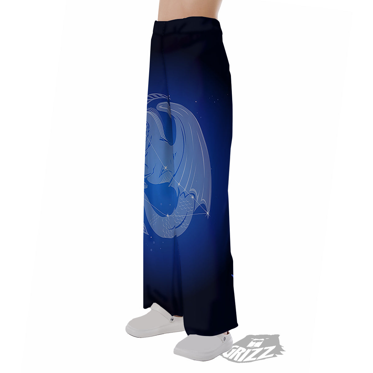 Capricorn Constellation Print Pajama Pants-grizzshop
