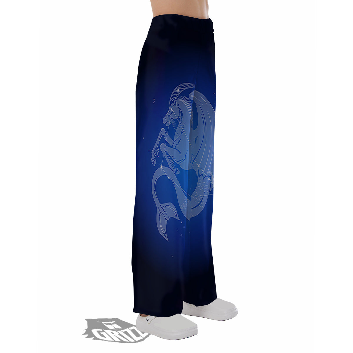 Capricorn Constellation Print Pajama Pants-grizzshop
