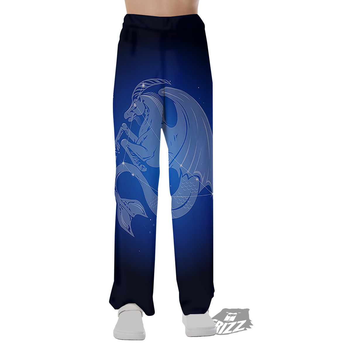 Capricorn Constellation Print Pajama Pants-grizzshop