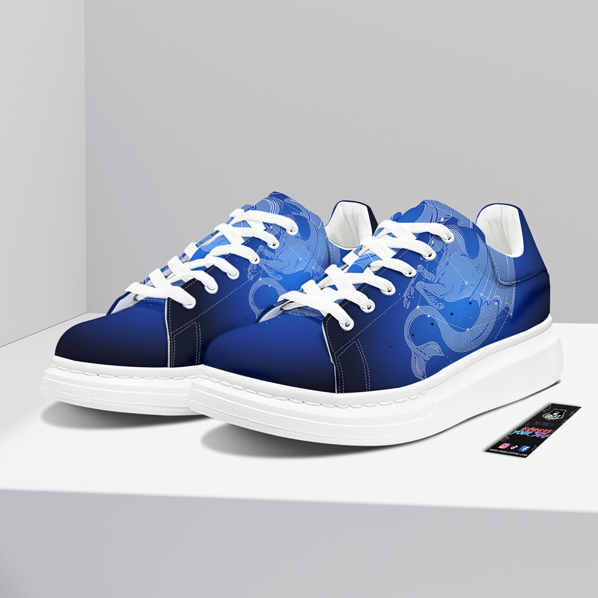 Capricorn Constellation Print Platform Shoes-grizzshop