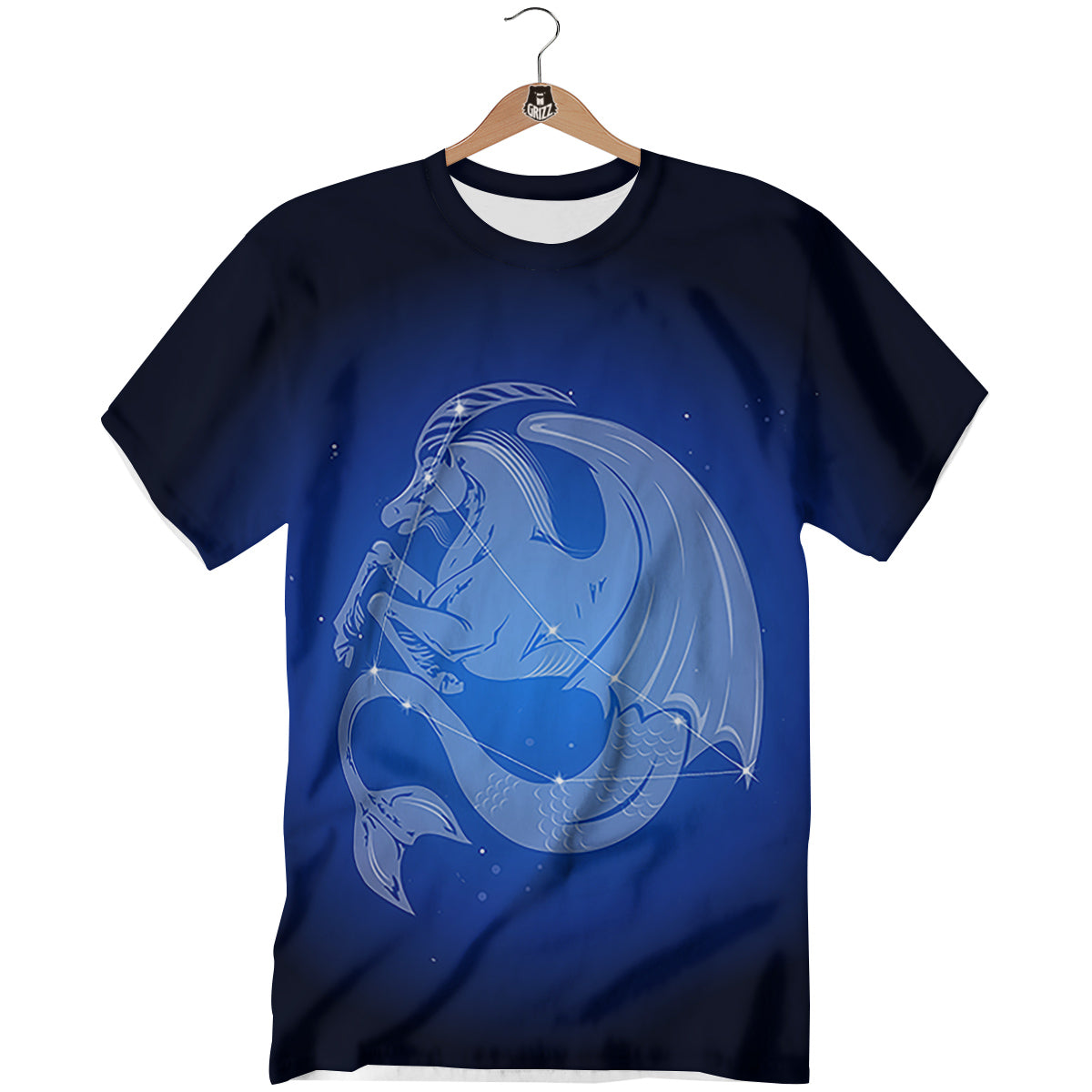 Capricorn Constellation Print T-Shirt-grizzshop