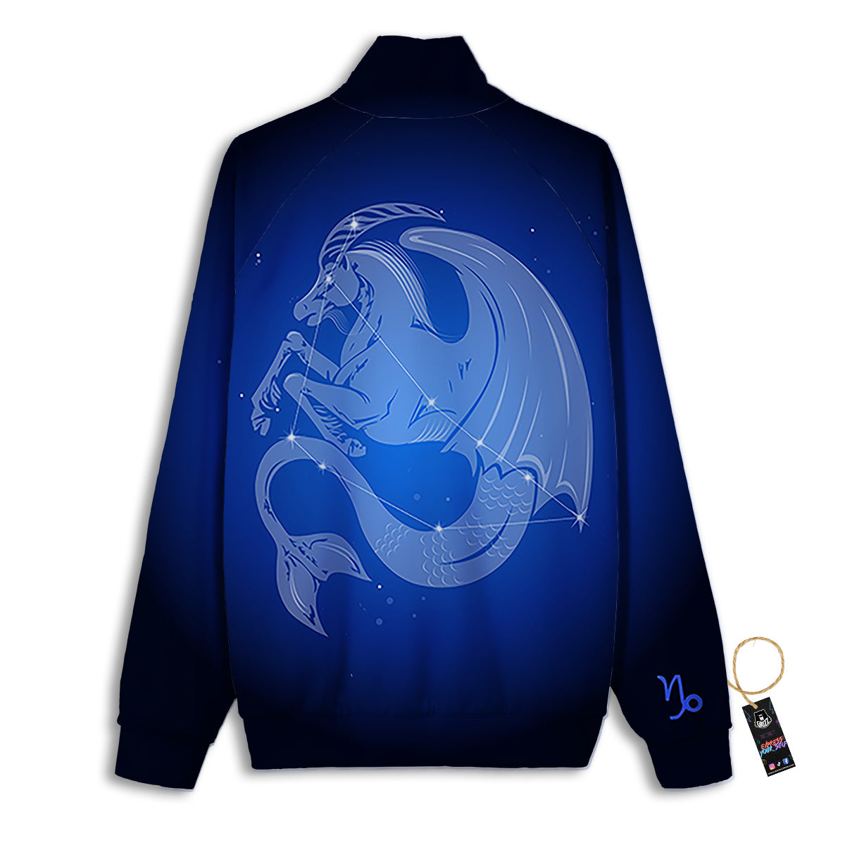 Capricorn Constellation Print Track Jacket-grizzshop