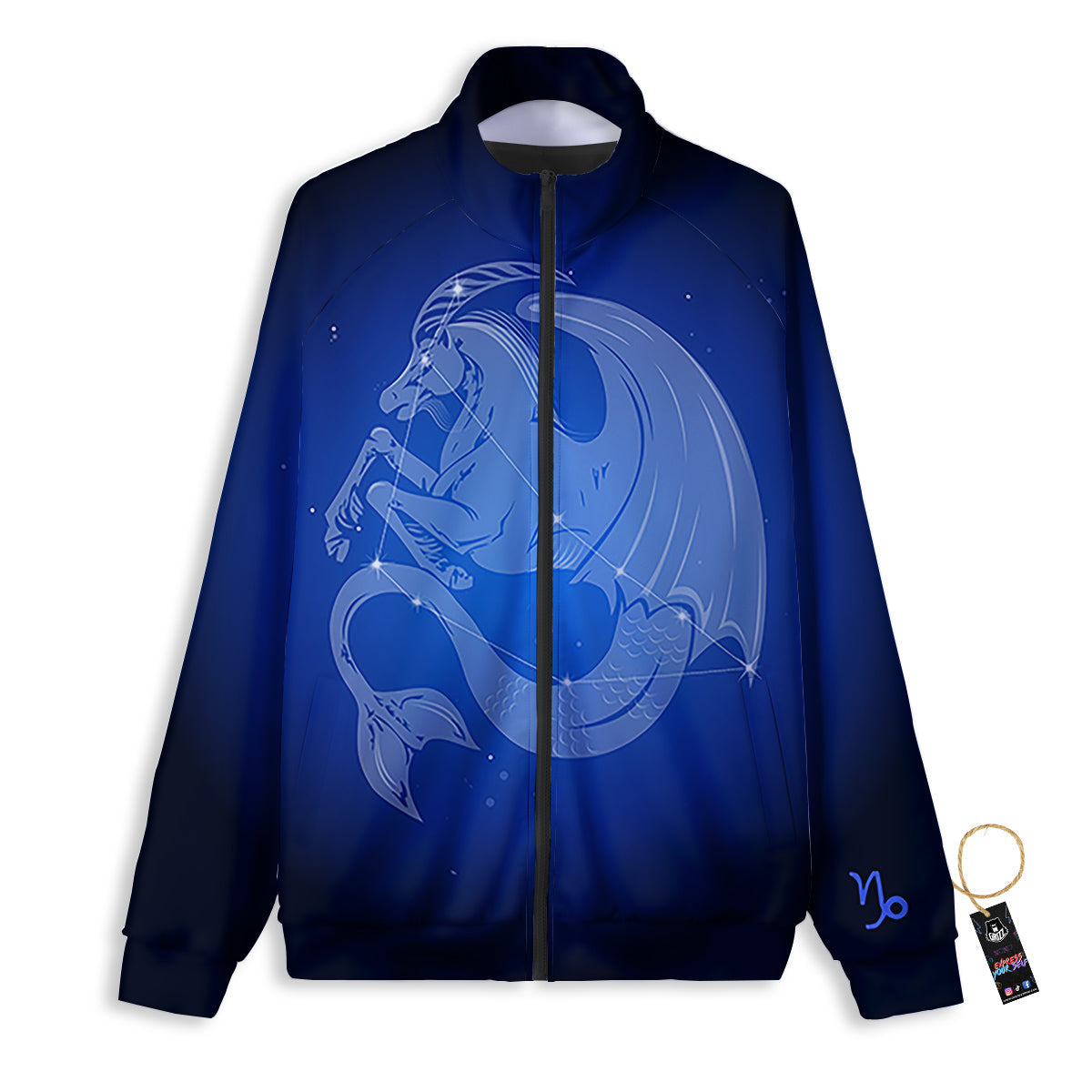 Capricorn Constellation Print Track Jacket-grizzshop