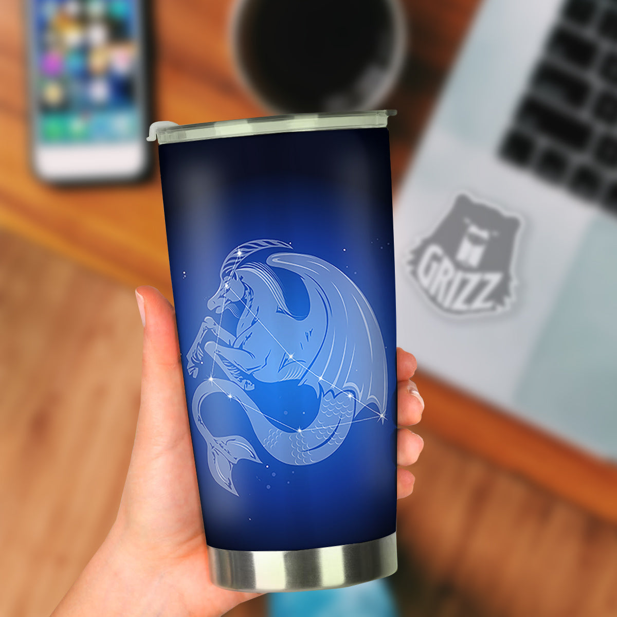 Capricorn Constellation Print Tumbler-grizzshop