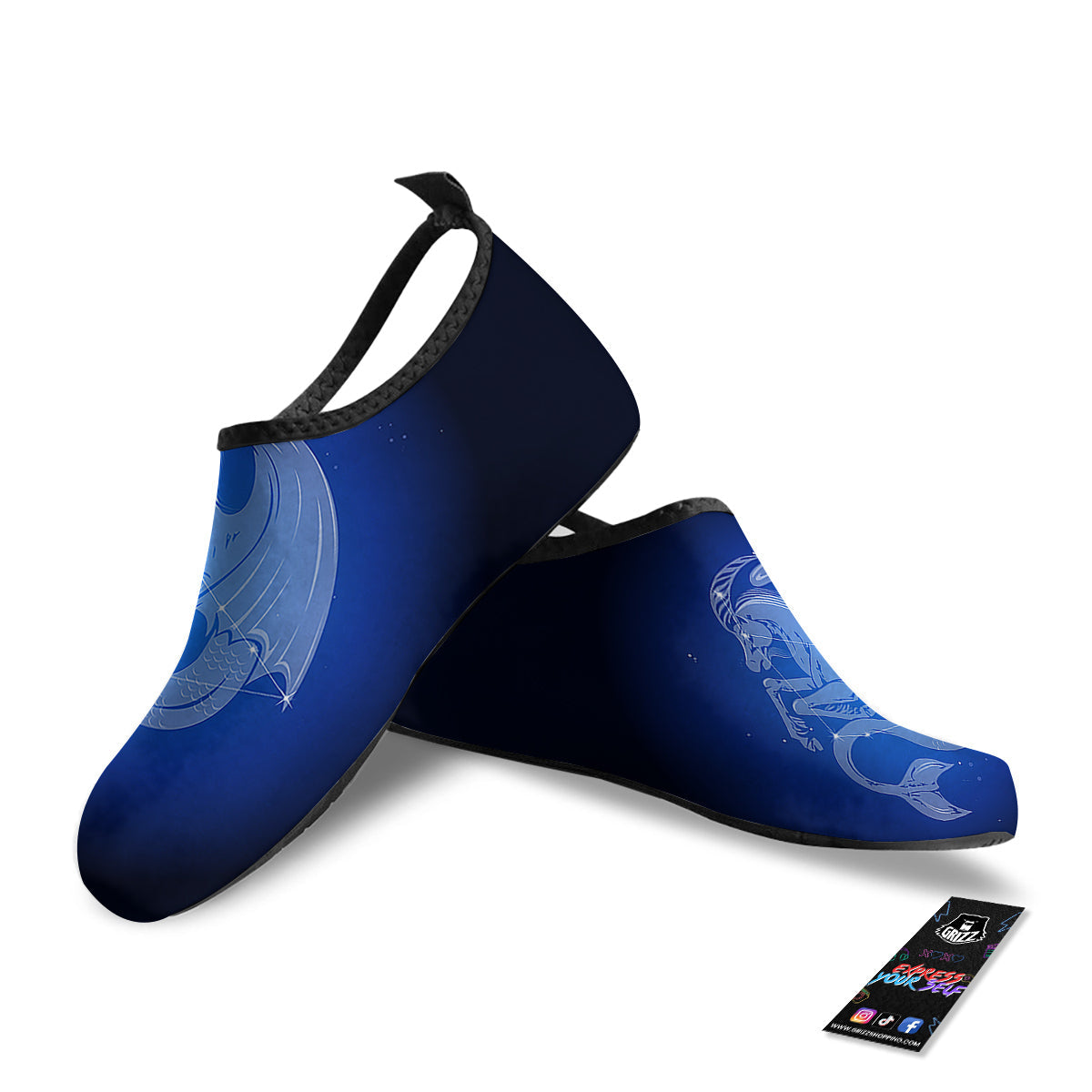 Capricorn Constellation Print Water Shoes-grizzshop
