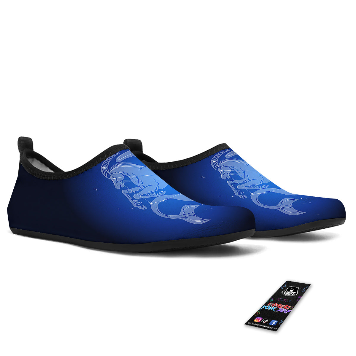 Capricorn Constellation Print Water Shoes-grizzshop