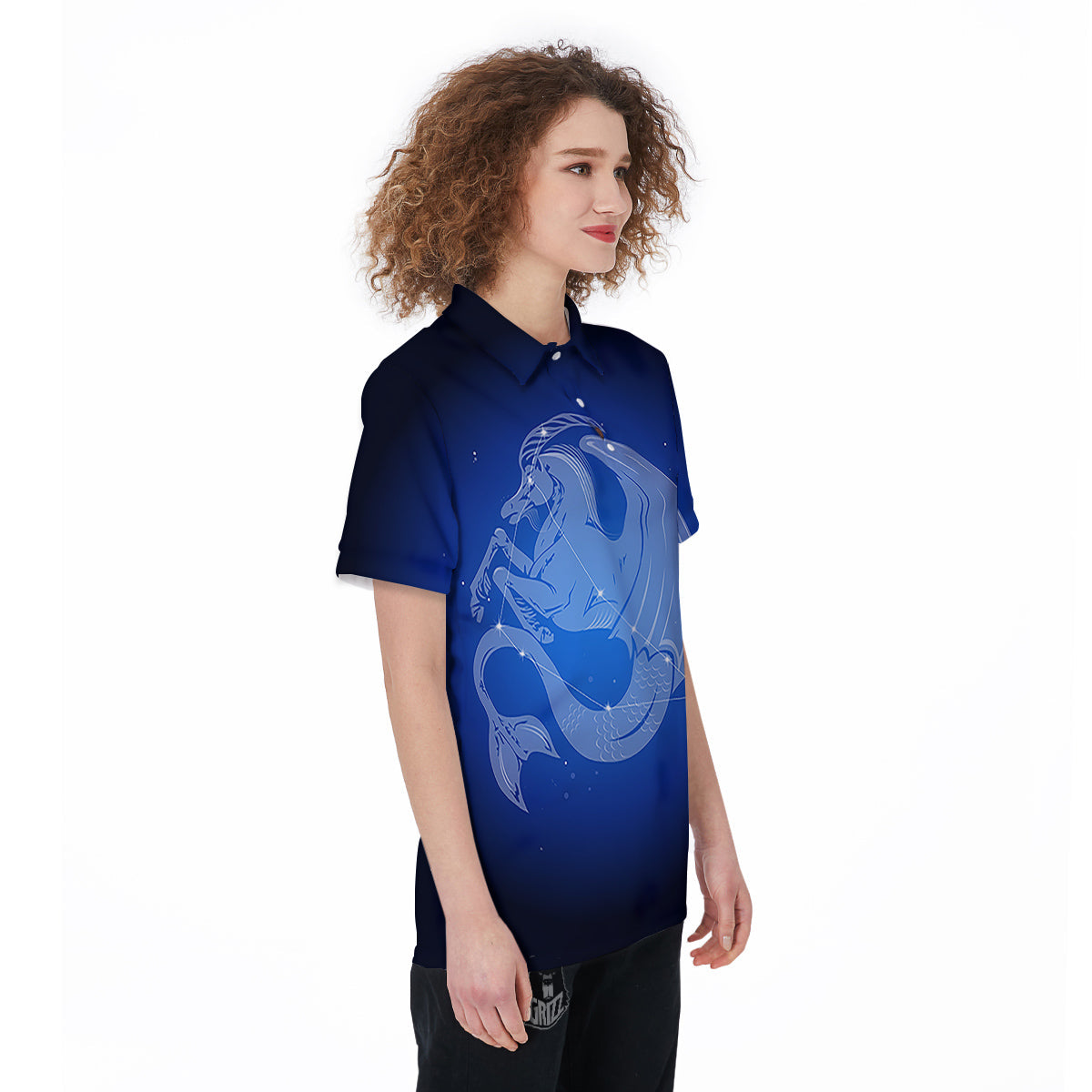 Capricorn Constellation Print Women's Golf Shirts-grizzshop