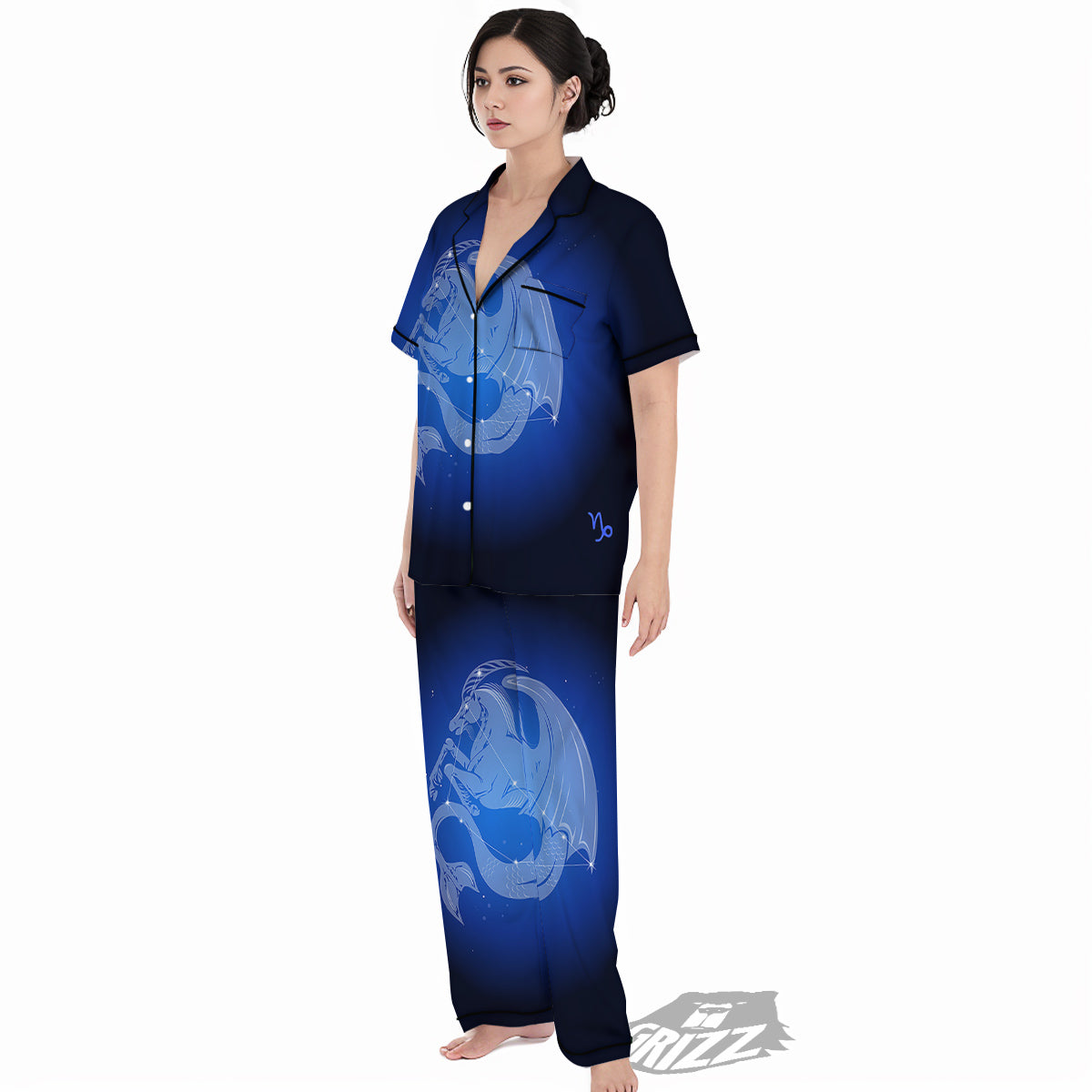 Capricorn Constellation Print Women's Pajamas Set-grizzshop