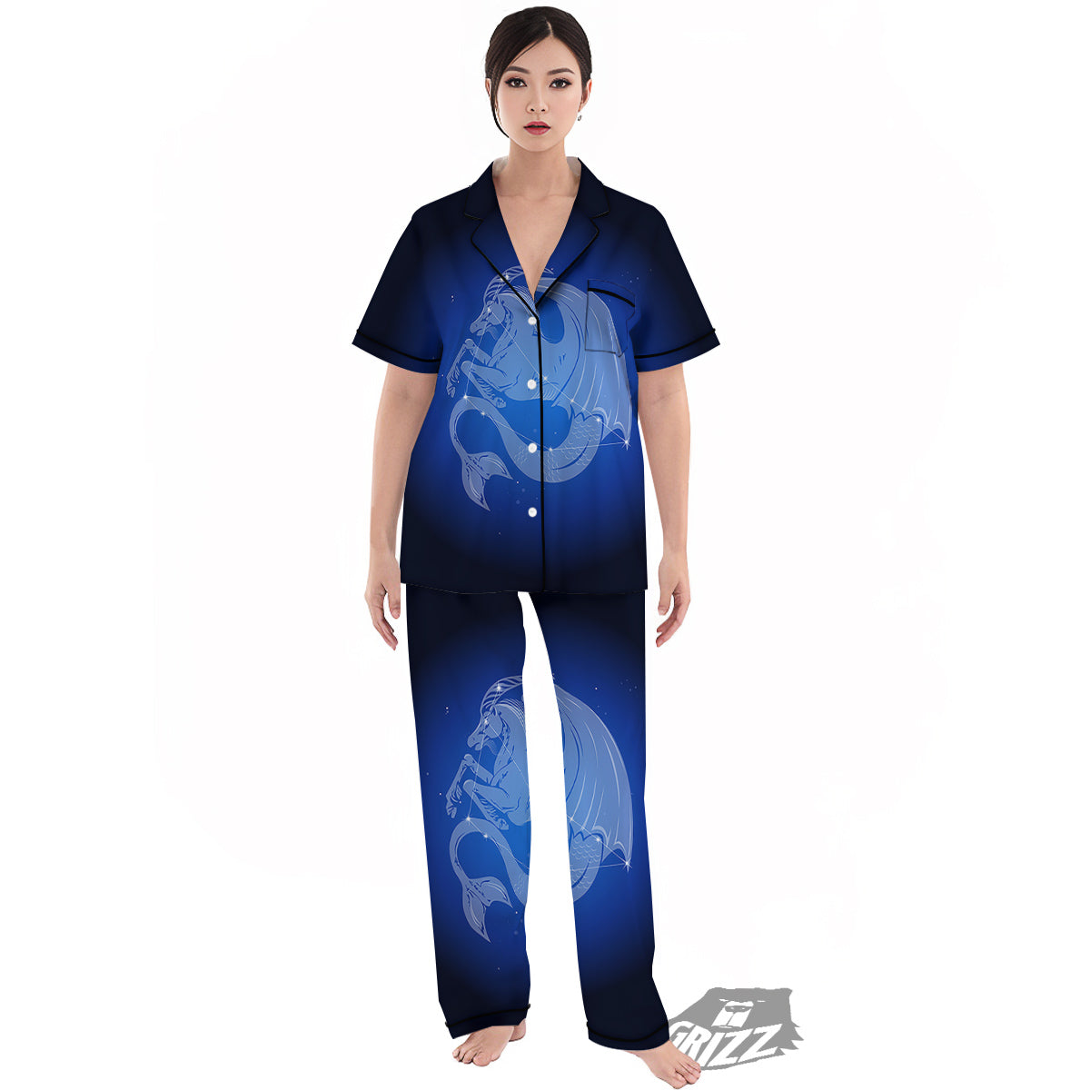 Capricorn Constellation Print Women's Pajamas Set-grizzshop