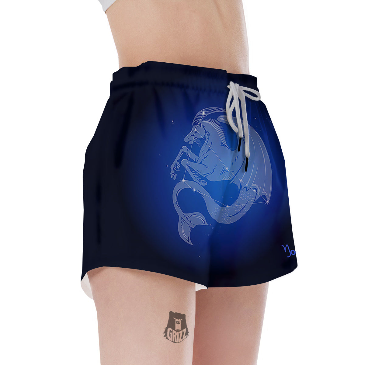 Capricorn Constellation Print Women's Shorts-grizzshop