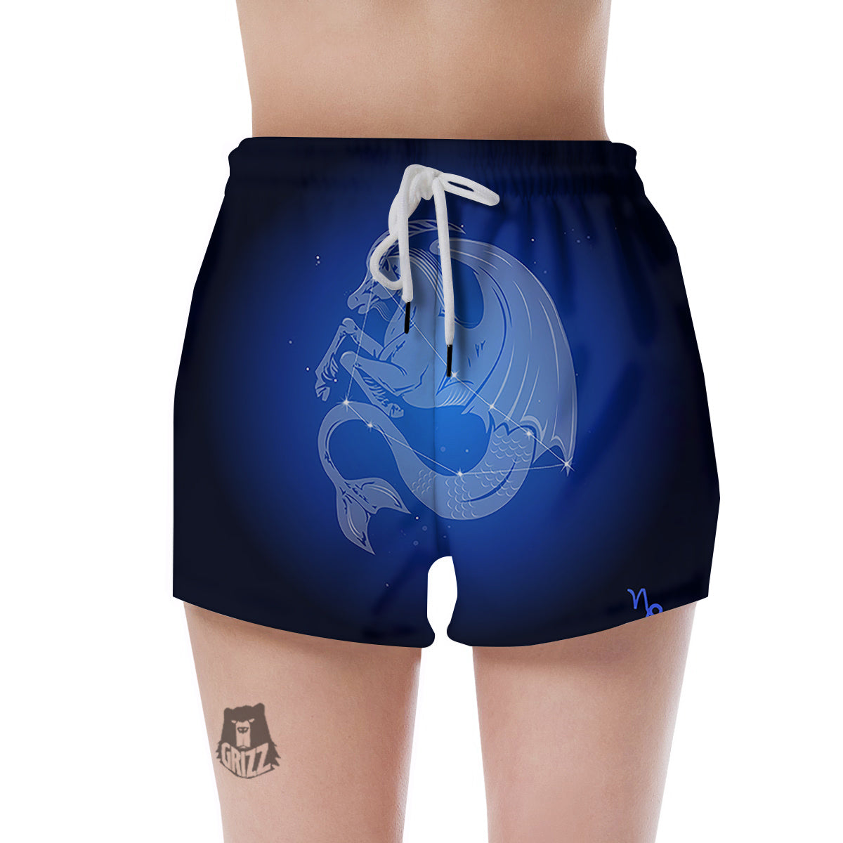 Capricorn Constellation Print Women's Shorts-grizzshop