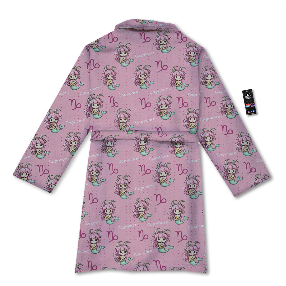 Capricorn Cute Cartoon Print Pattern Bathrobe-grizzshop