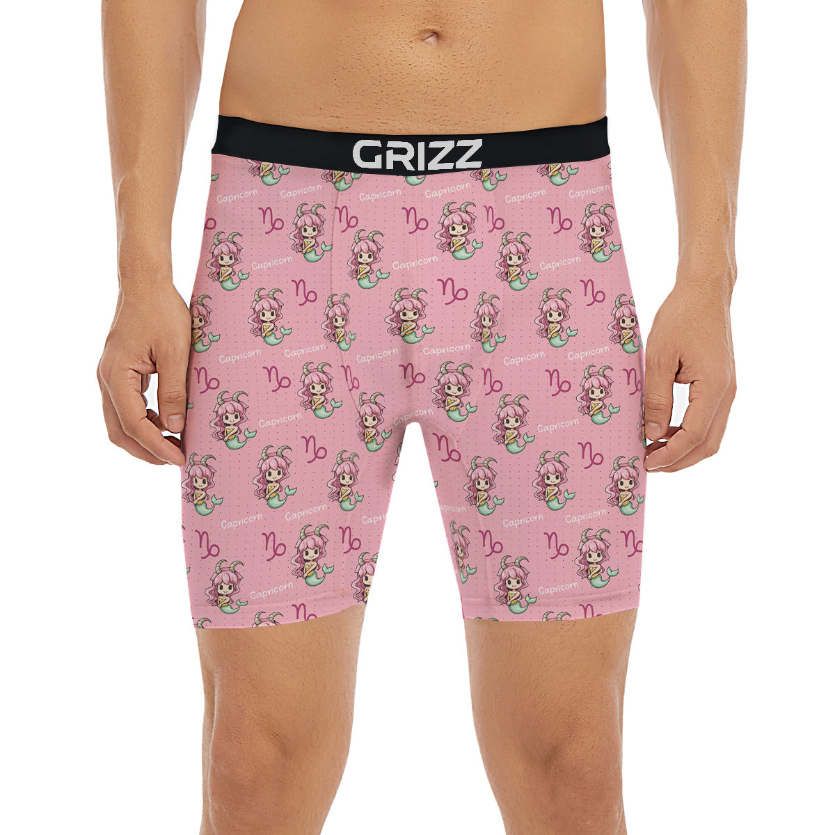 Capricorn Cute Cartoon Print Pattern Boxer Briefs-grizzshop
