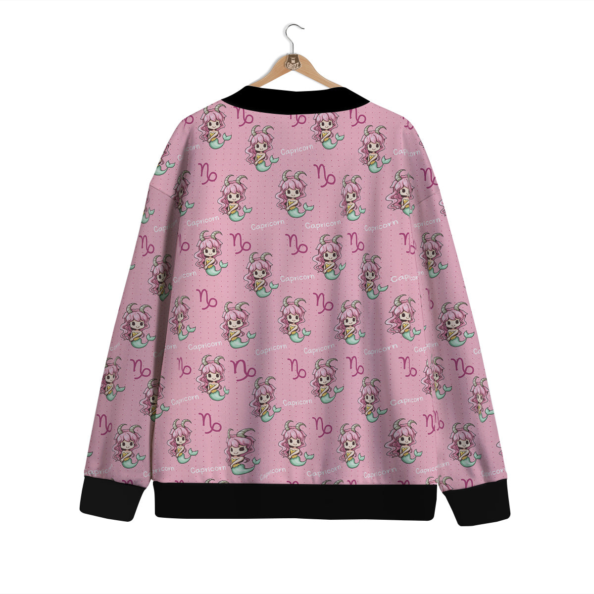 Capricorn Cute Cartoon Print Pattern Cardigan-grizzshop