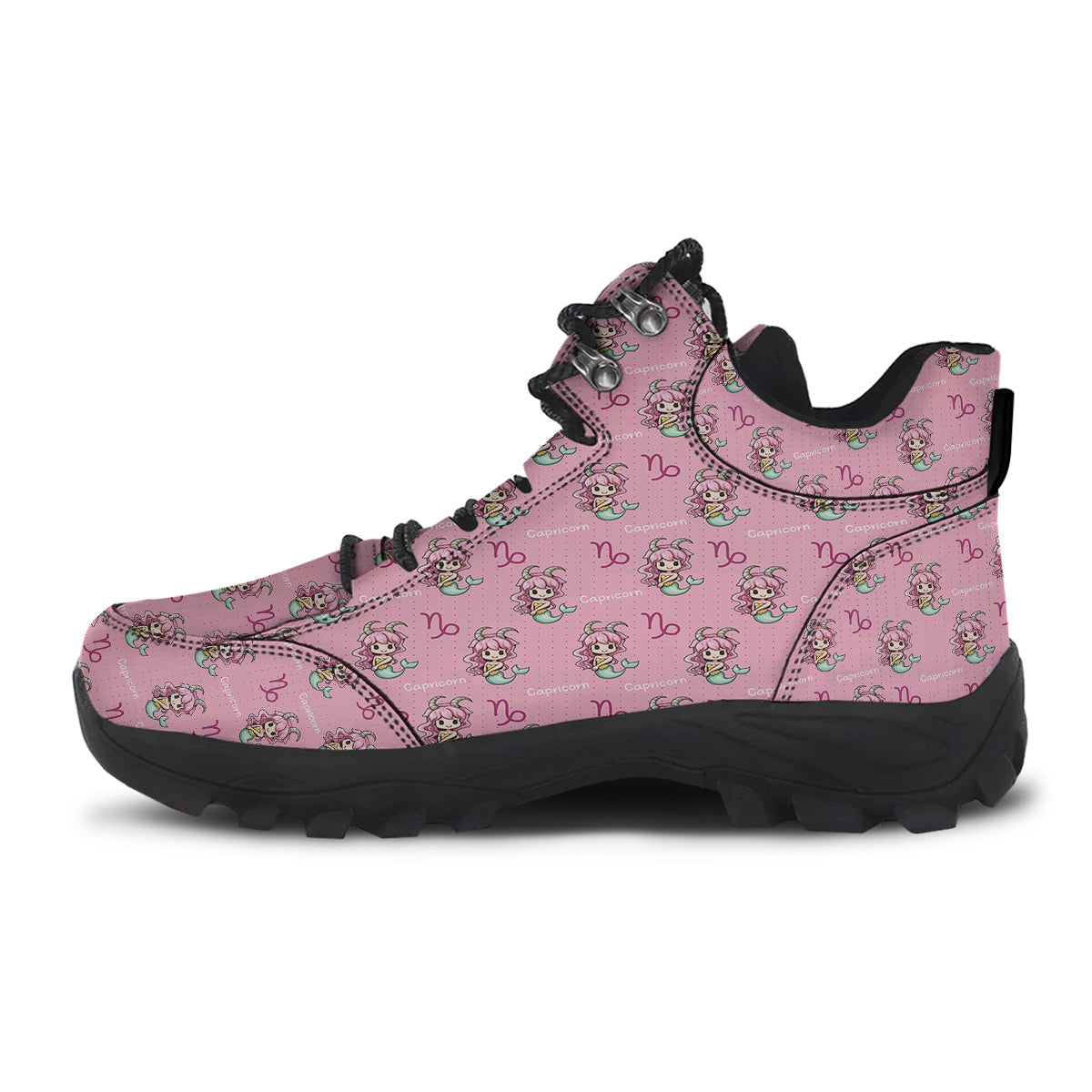 Capricorn Cute Cartoon Print Pattern Hiking Shoes-grizzshop