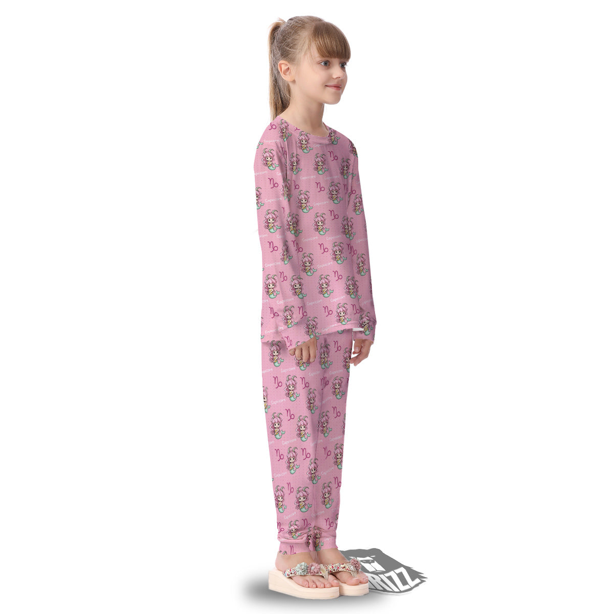 Capricorn Cute Cartoon Print Pattern Kid's Pajamas-grizzshop