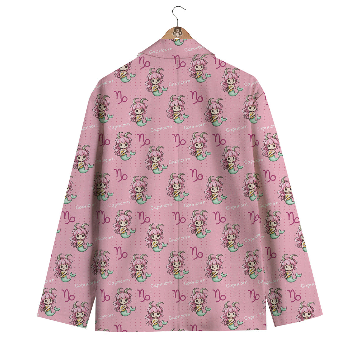 Capricorn Cute Cartoon Print Pattern Men's Blazer-grizzshop