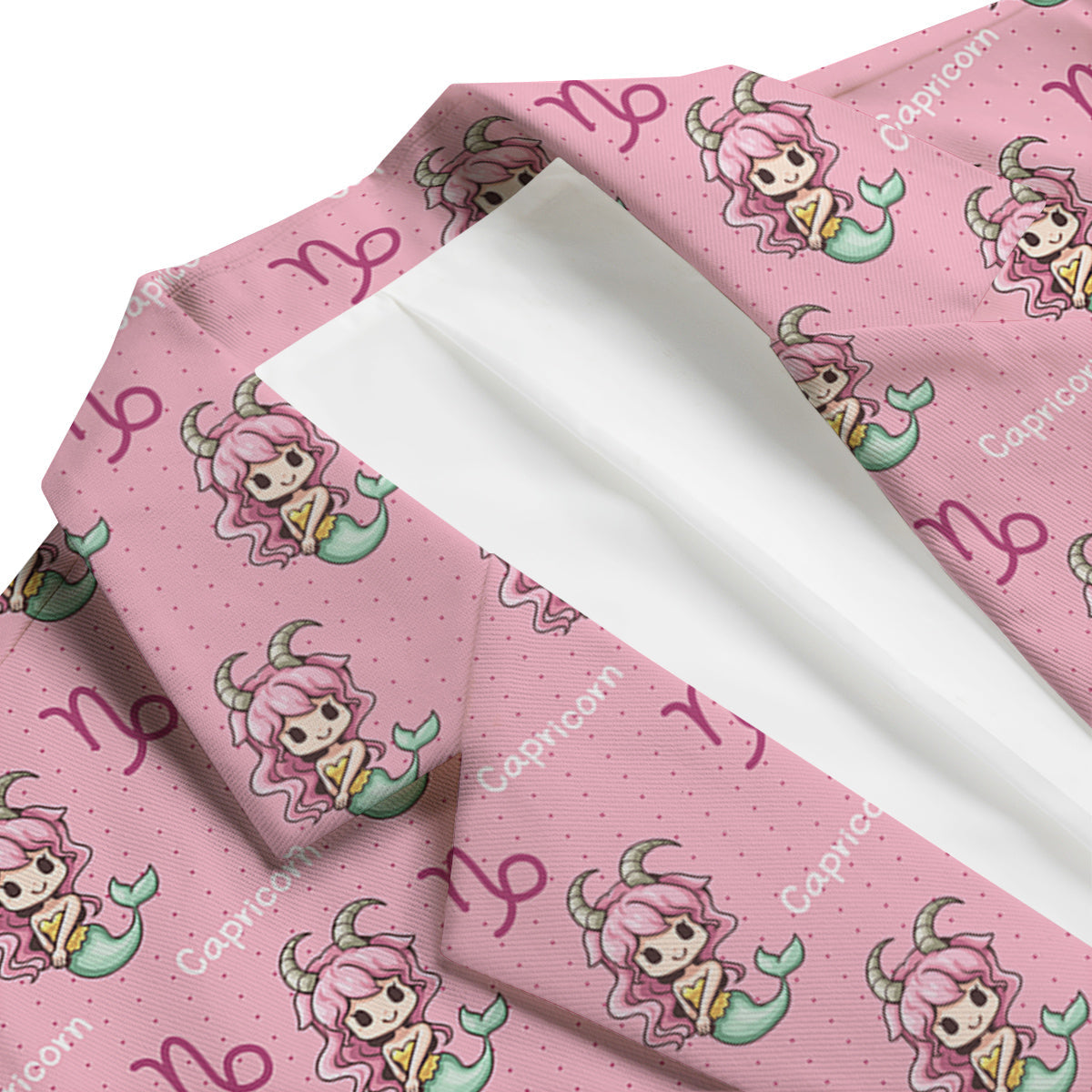 Capricorn Cute Cartoon Print Pattern Men's Blazer-grizzshop