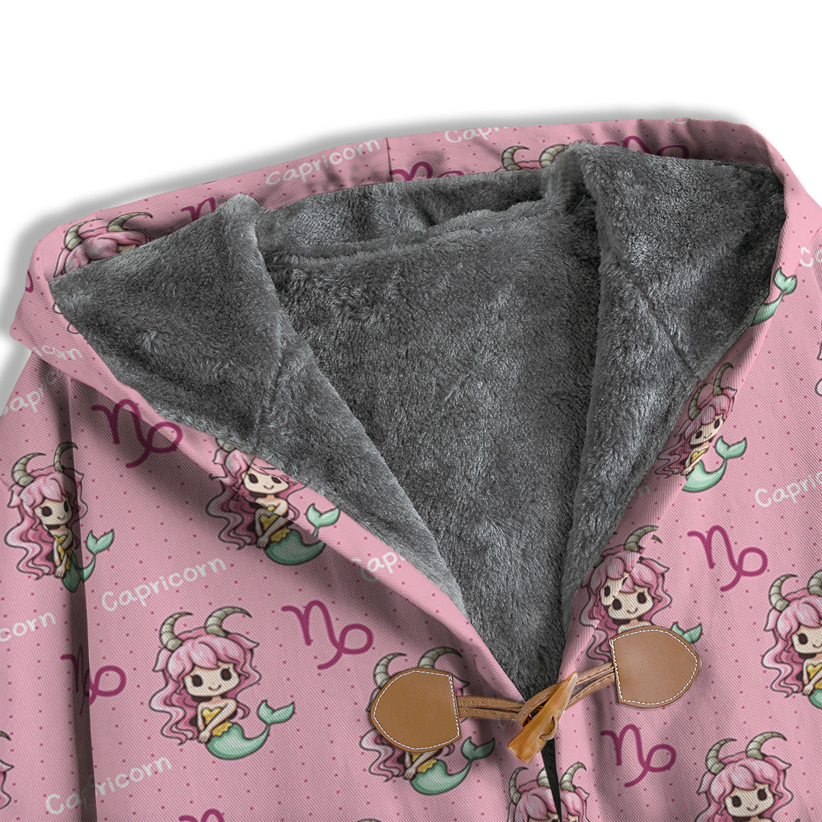 Capricorn Cute Cartoon Print Pattern Men's Windbreaker Jacket-grizzshop