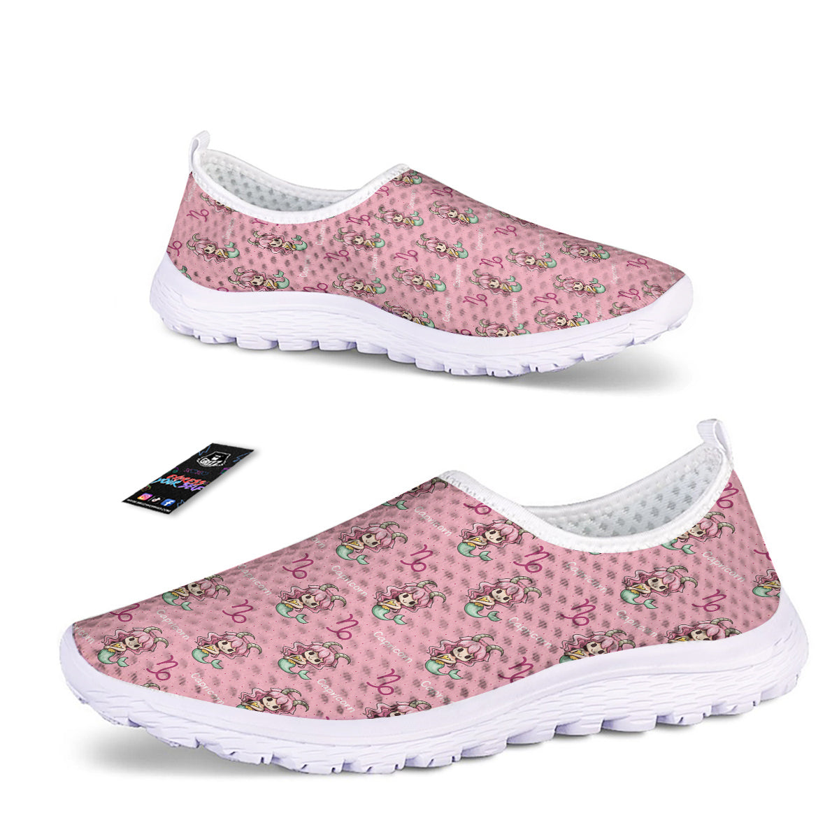 Capricorn Cute Cartoon Print Pattern Nurse Shoes-grizzshop