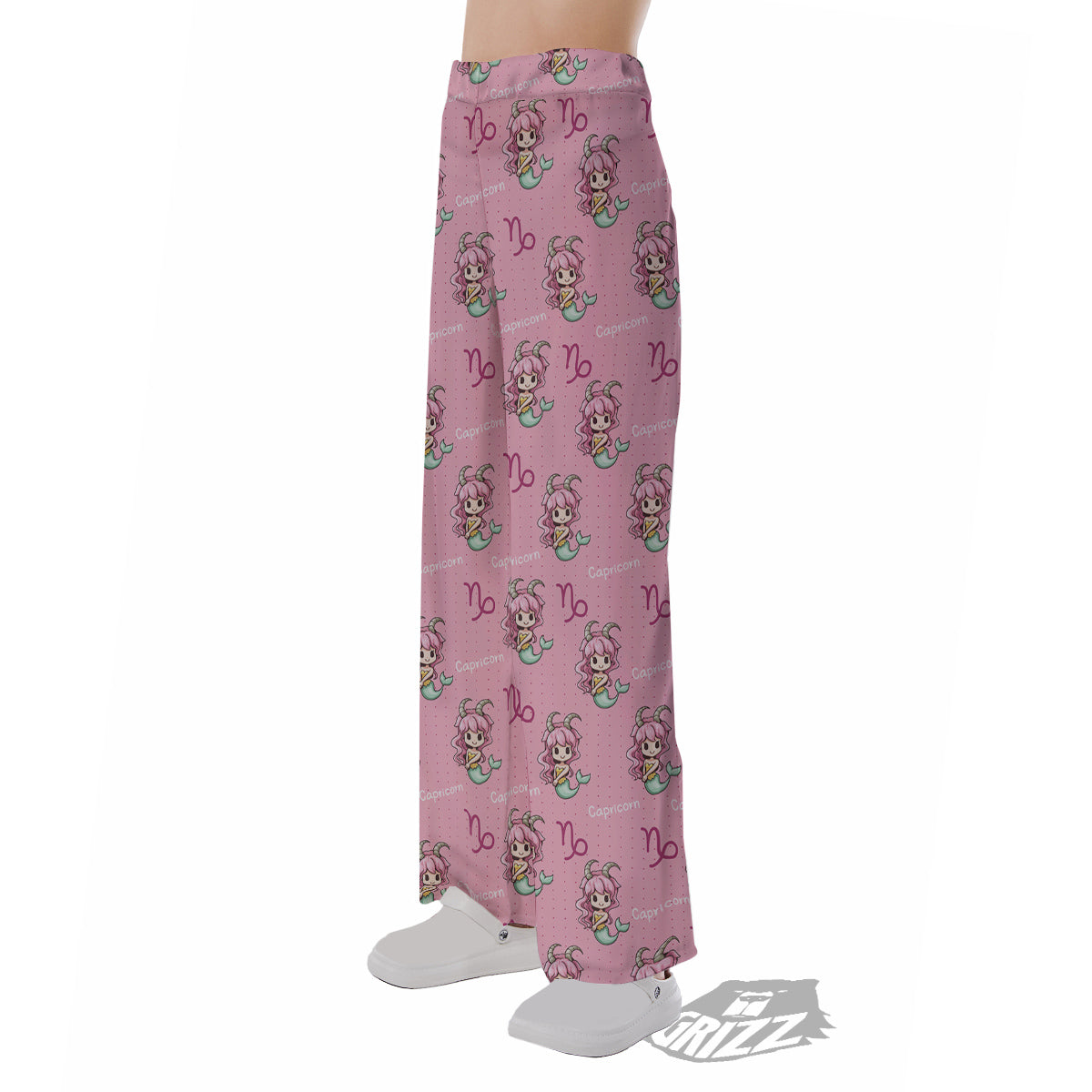 Capricorn Cute Cartoon Print Pattern Pajama Pants-grizzshop