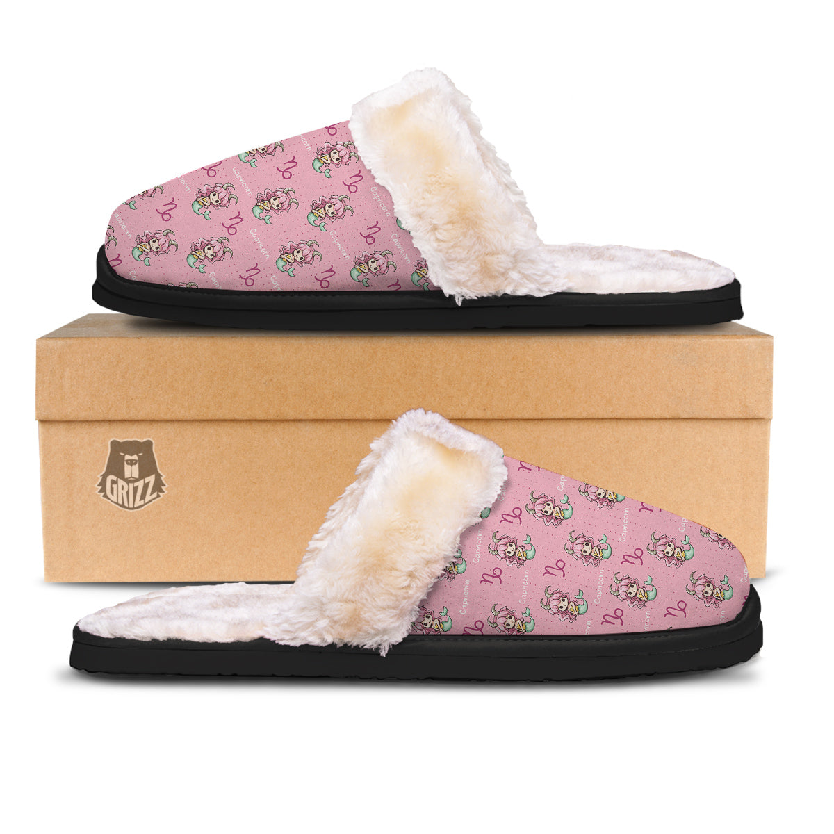 Capricorn Cute Cartoon Print Pattern Slippers-grizzshop