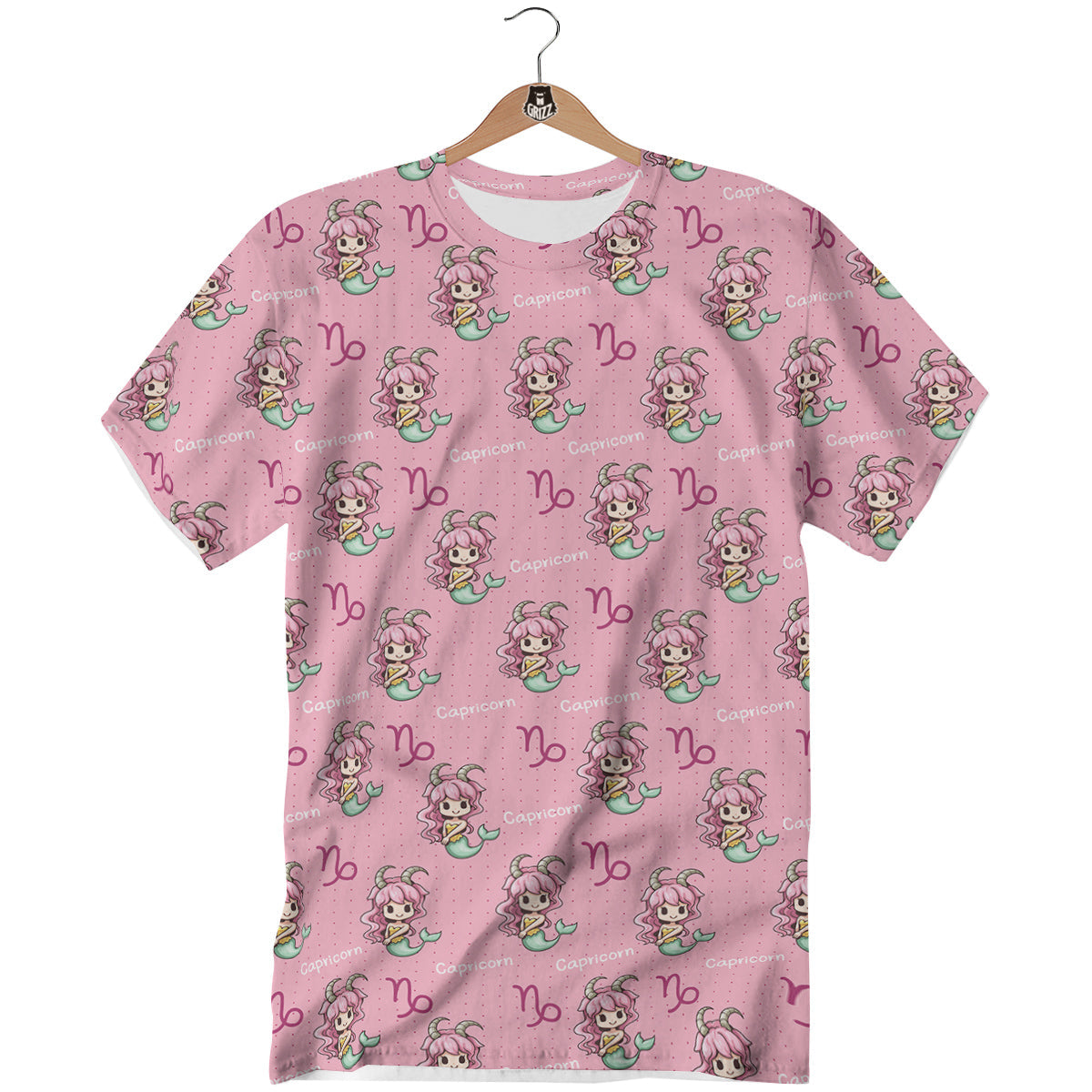 Capricorn Cute Cartoon Print Pattern T-Shirt-grizzshop
