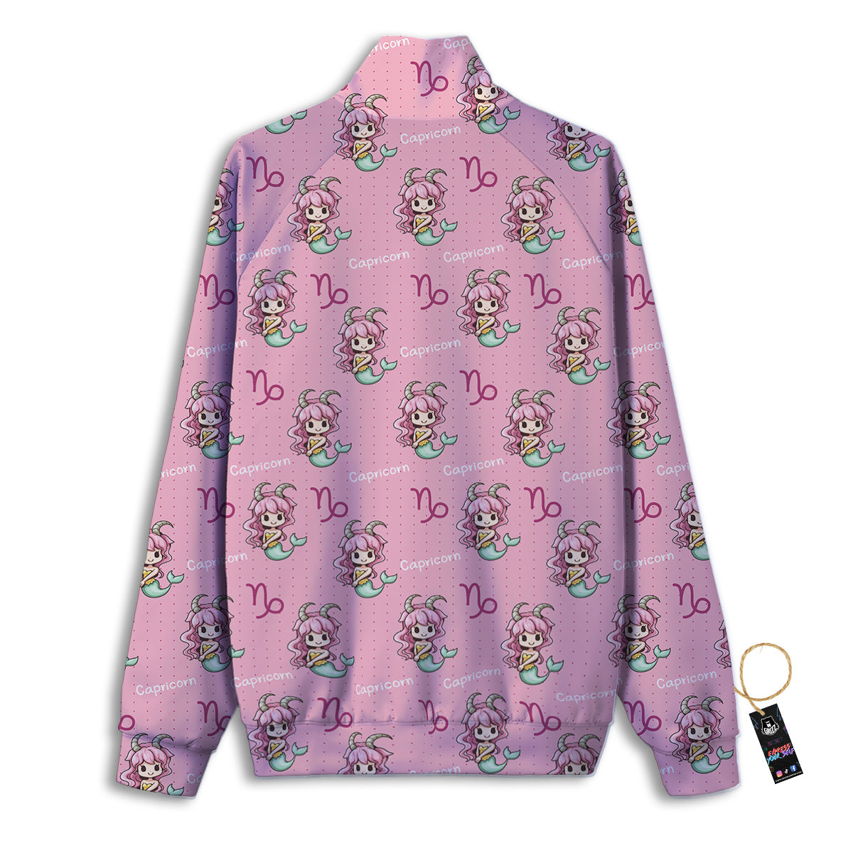 Capricorn Cute Cartoon Print Pattern Track Jacket-grizzshop