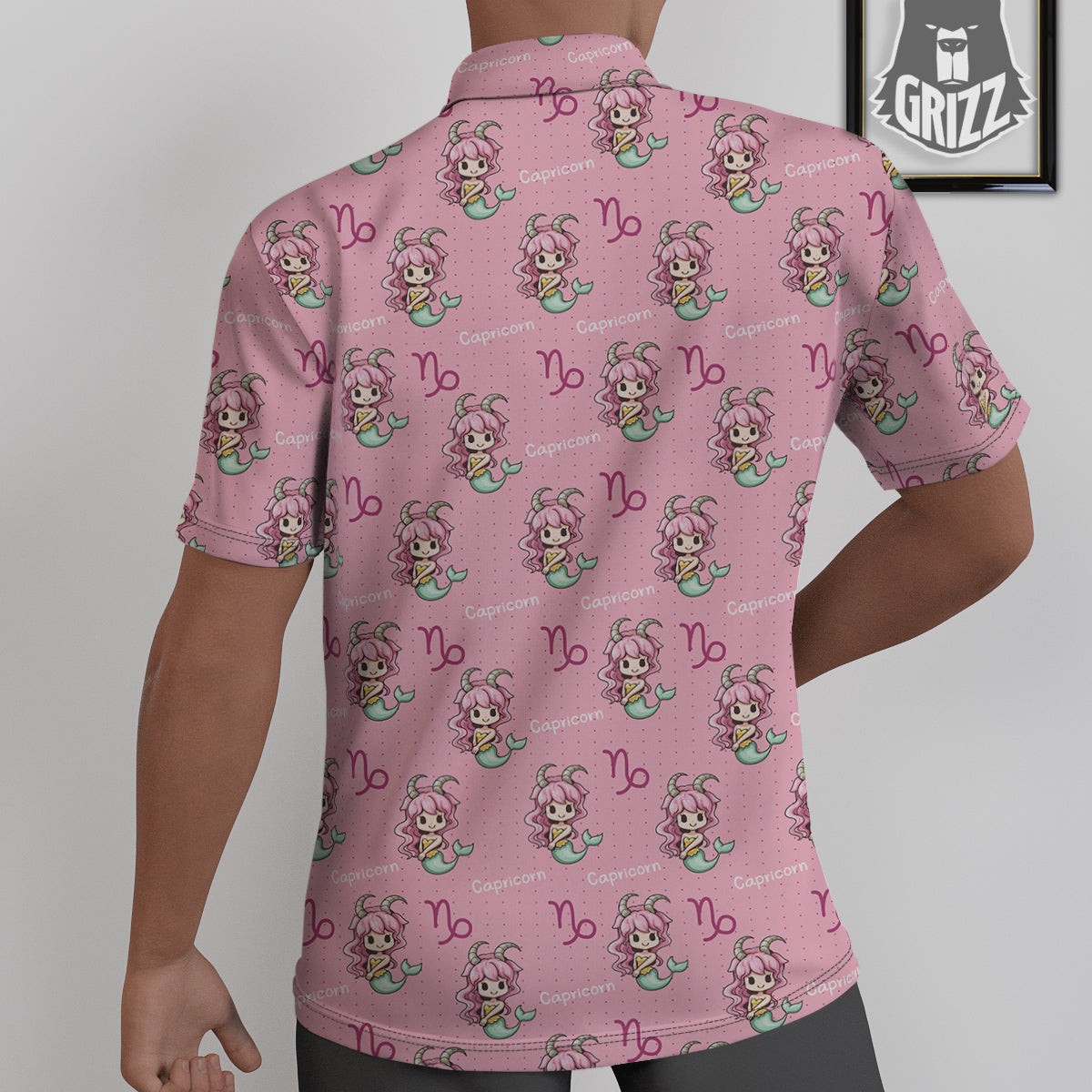 Capricorn Cute Cartoon Print Pattern Untucked Shirts-grizzshop