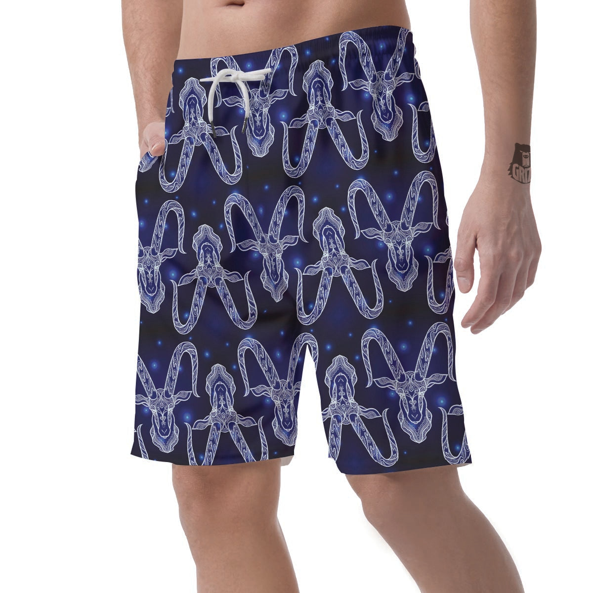 Capricorn Gothic Witch Men's Shorts-grizzshop