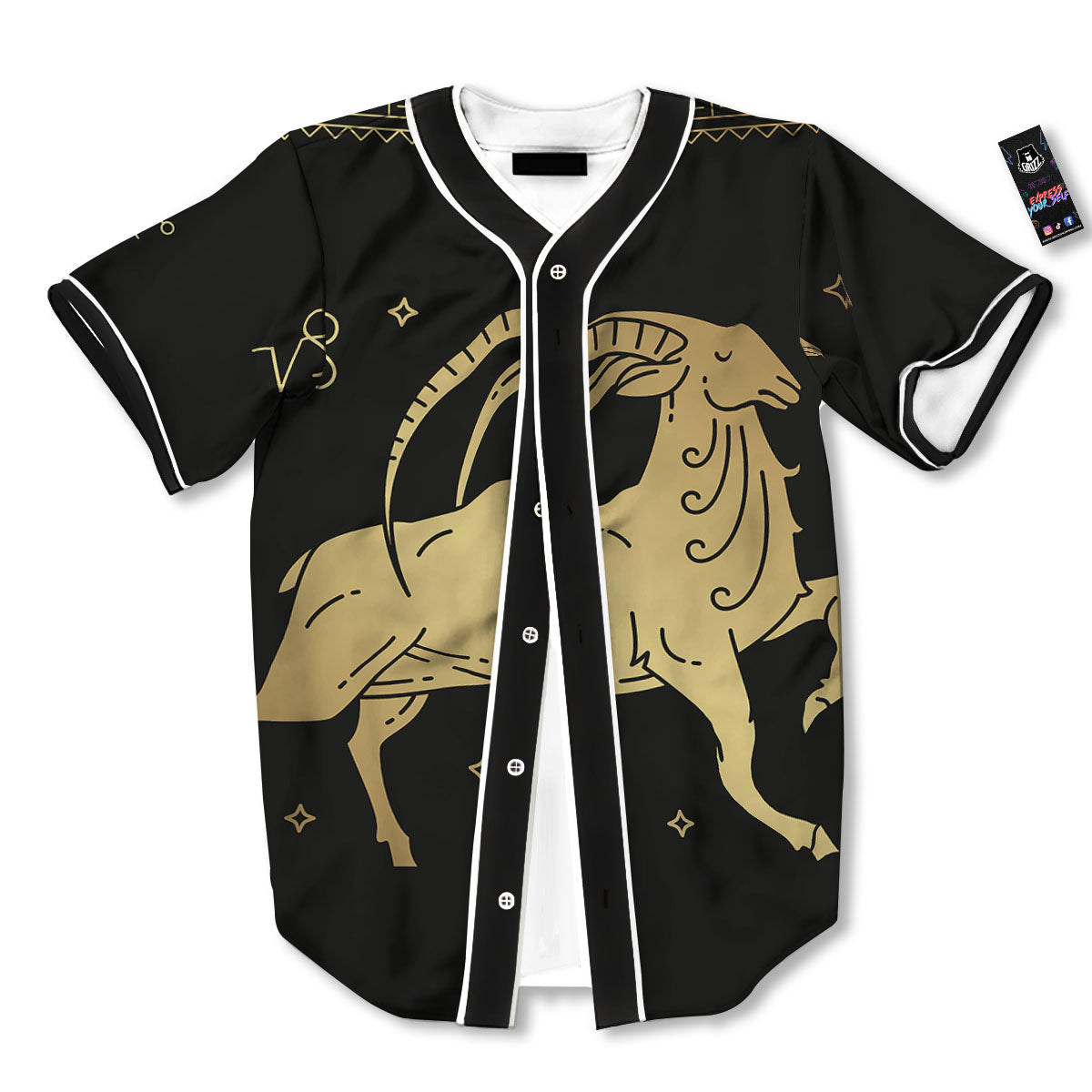Capricorn Sign Astrological Print Baseball Jersey-grizzshop