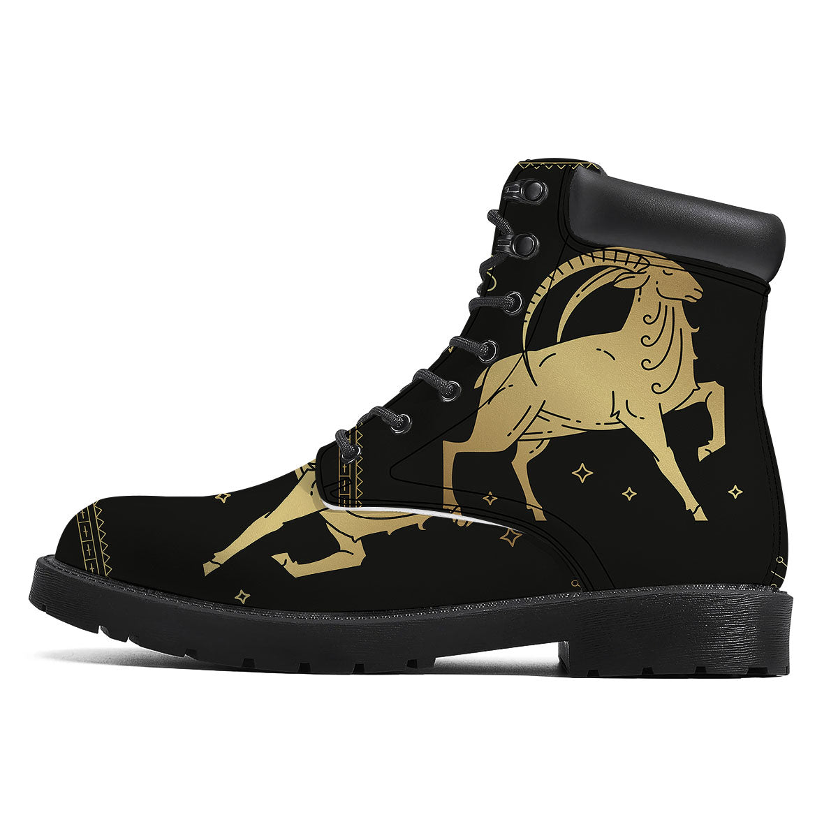 Capricorn Sign Astrological Print Boots-grizzshop