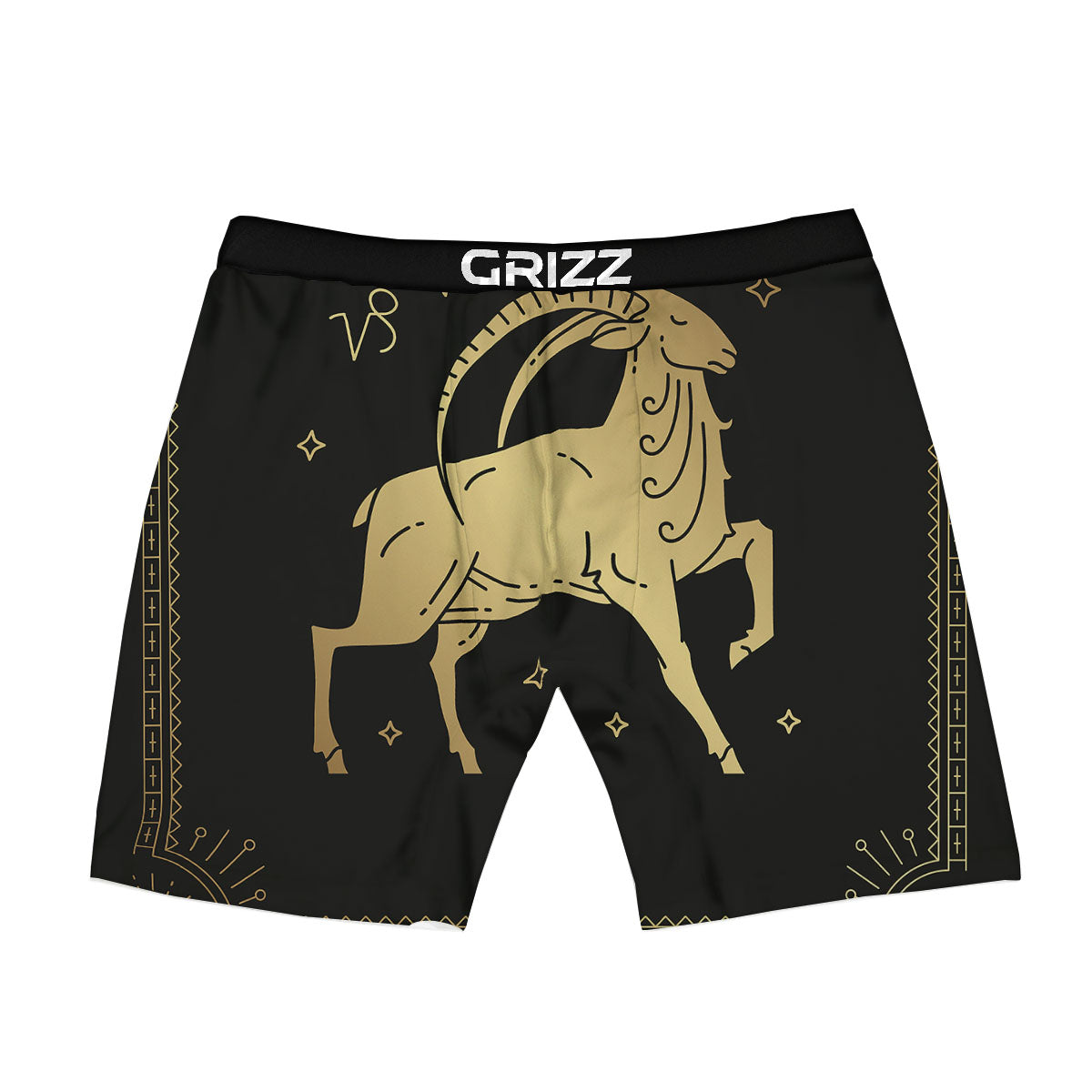 Capricorn Sign Astrological Print Boxer Briefs-grizzshop