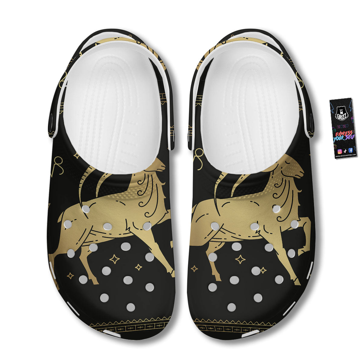 Capricorn Sign Astrological Print Clog-grizzshop