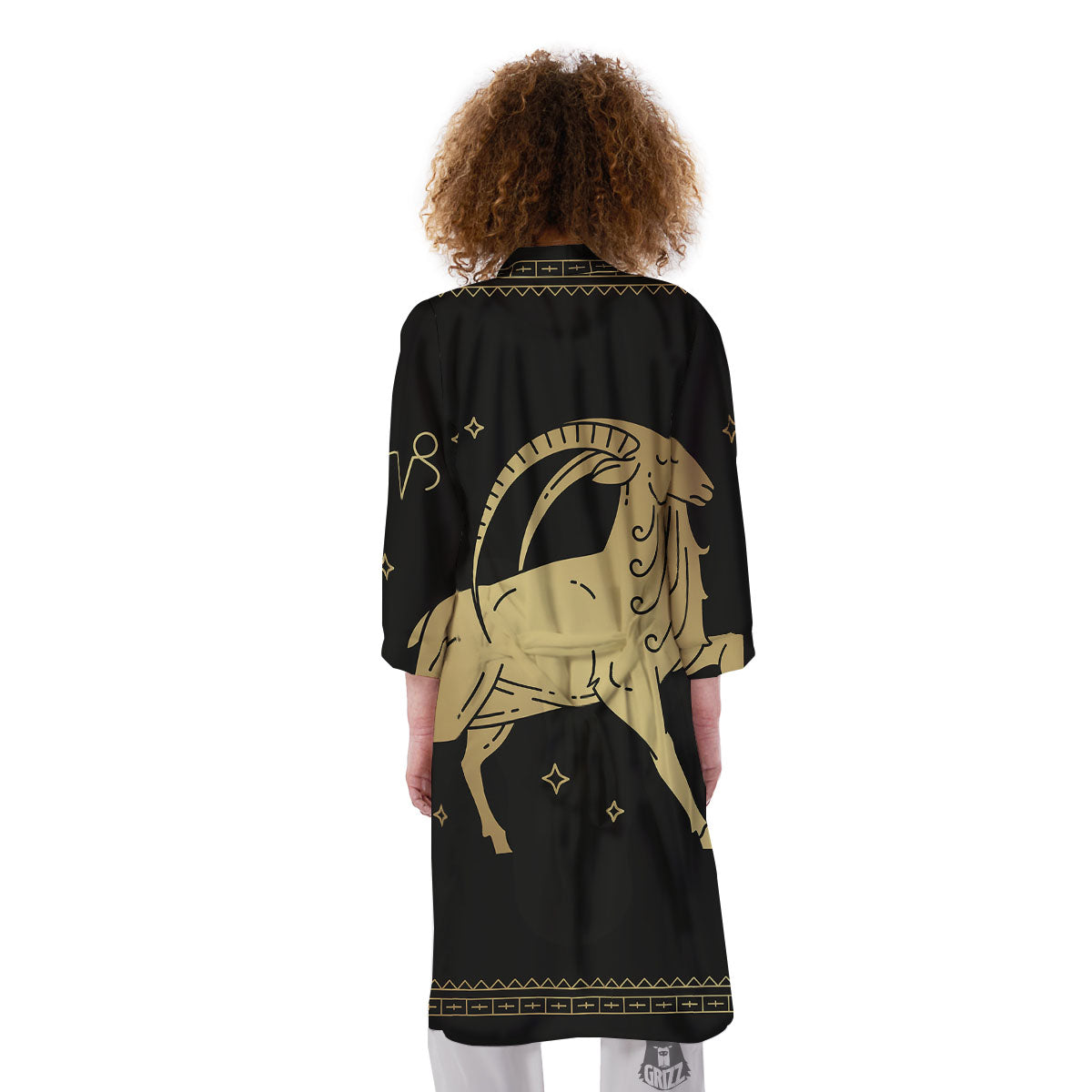 Capricorn Sign Astrological Print Kimono-grizzshop